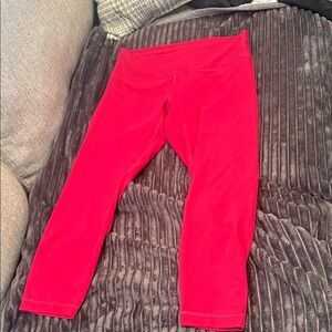 Lululemon Athletica Red Leggings 25” length
